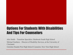 Options for Students with Disabilities–CHOICES