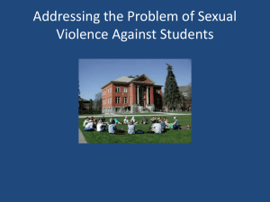 Addressing the Problem of Sexual Violence Against Students