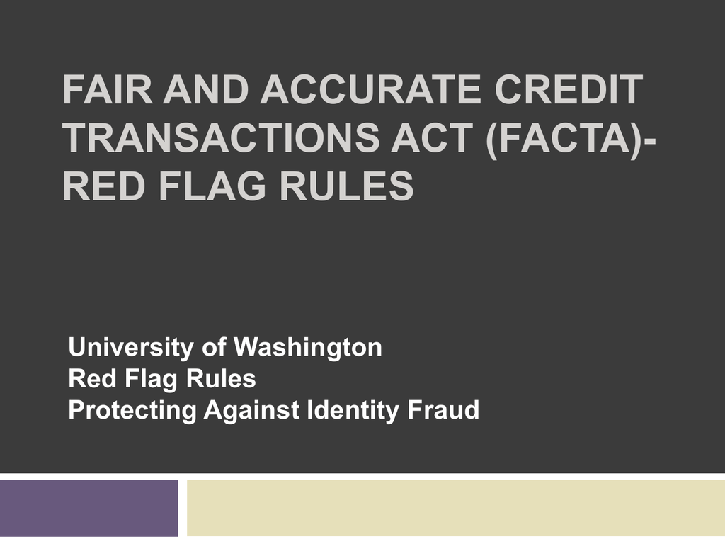 fair and accurate credit transactions act