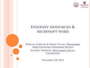 Internet resources & microsoft word Roberto Gallardo