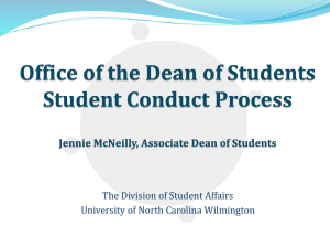 Student Conduct Process Presentation
