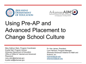 Using Pre-AP and Advanced Placement to Change School Culture