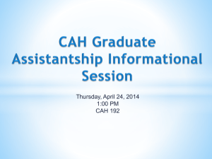 CAH Graduate Admissions - Office of Graduate Support