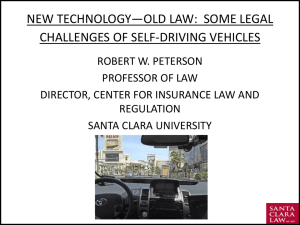 Self Driving Cars–New Technology, Old Law