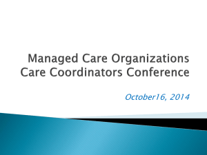 Managed Care Organizations Updates for AAAs