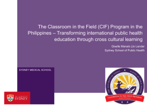 (CIF) Program in the Philippines
