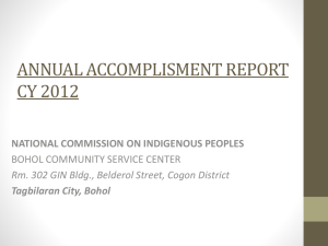 ANNUAL ACCOMPLISMENT REPORT Bohol CSC