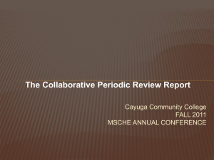 The Collaborative PRR - Middle States Commission on Higher