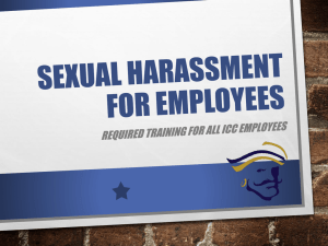 Sexual Harassment for employees