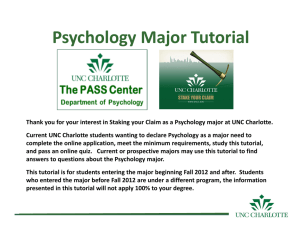 PASS Center - Psychology Department Home Page