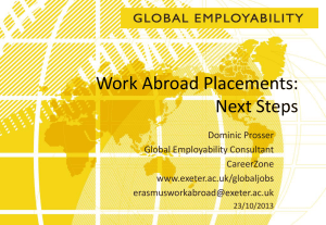 Work placements - University of Exeter