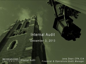 Internal Audit - Michigan State University