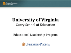 University of Virginia ExSEL Program