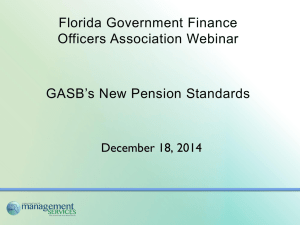 GASB`s New Pension Standards