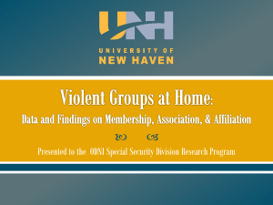 University of New Haven - The Institute for the Study of Violent Groups