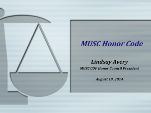 Honor Code Presentation - University of South Carolina