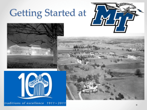 Getting Started at - Middle Tennessee State University
