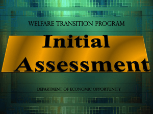 Initial Assessment - Department of Economic Opportunity