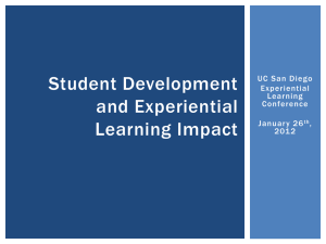 Student development and experiential learning impact