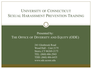 Sexual Harassment - Office of Diversity and Equity