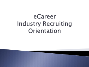 eCareer Orientation - Department of Energy and Mineral Engineering
