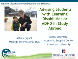 Advising Students with Learning Disabilities or ADHD in