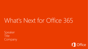 What`s Next for Office 365