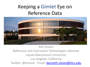 Keeping a Gimlet Eye on Reference Data