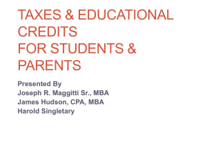 Tax Issues for Students