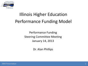 Performance Funding Model - Illinois Board of Higher Education