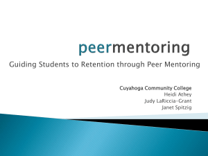 Peer Mentor Coach Training - The Higher Education Compact of
