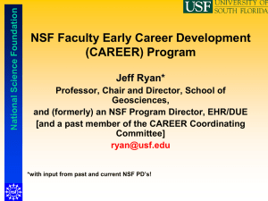 NSF Faculty Early Career Development (CAREER) Program (some inside
