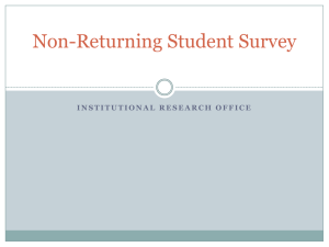 2011 Non-Returning Student Survey