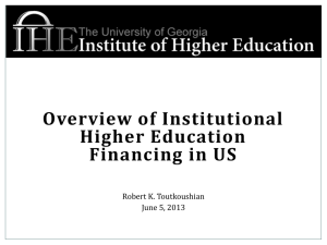 Higher Education Finance Part 2-Toutkoushian