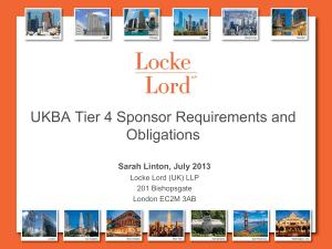 LockeLord Sponsor Requirements