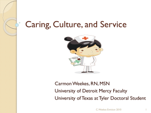 Caring, Culture, and Service