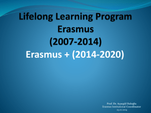 Erasmus+ Presentation - International Cooperations Office