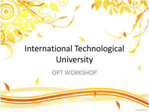 OPT Workshop Presentation