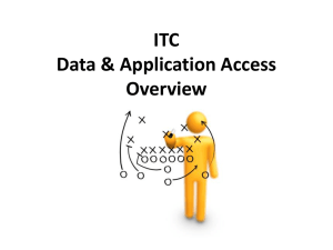 ITC Data & Application Access Overview