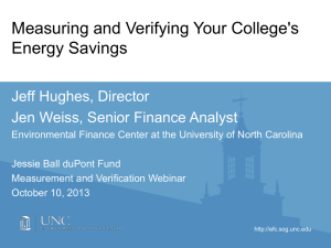 Measuring and Verifying Your College`s Energy Savings