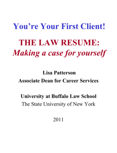 The Law Resume: Making a case for yourself