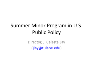 Summer Minor Program in U.S. Public Policy