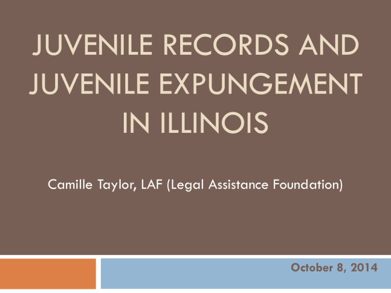Juvenile Expungement PPT
