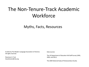 The Non-Tenure-Track Academic Workforce
