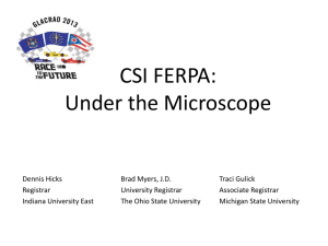 CSI FERPA: Under the Microscope