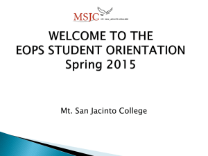 E.O.P.S Student Orientation