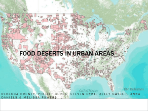Food Deserts in Urban Areas