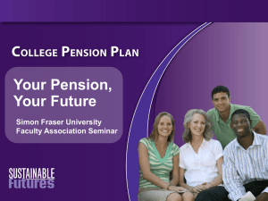 College Pension Plan presentation slides
