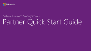 SA Planning Services Partner Quick Start Guide