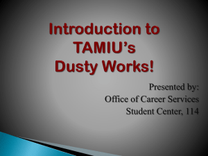 (SEP) Application Dusty Works! - Texas A&M International University